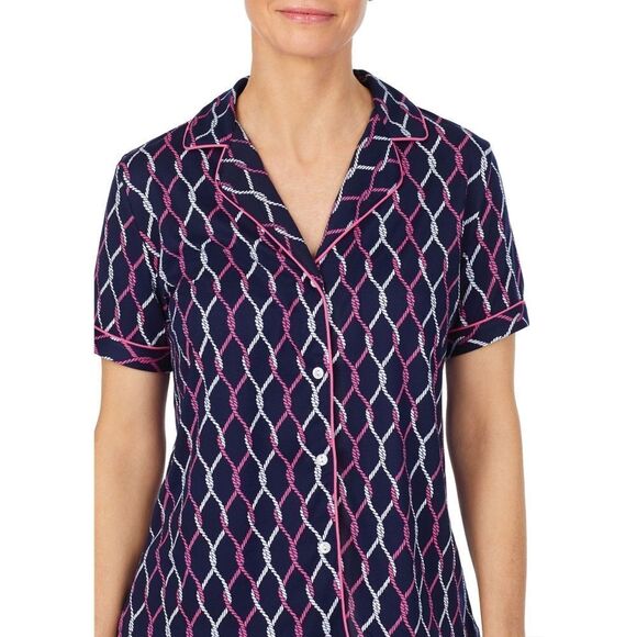 New! NAUTICA Women's Pajamas PJ 2-Piece Sleep Set Top Boxers Shorts Soft Knit - Picture 3 of 9